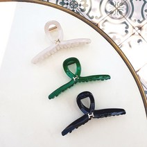 고급 명품 H 헤어 집게핀 하는법 올림머리 잔머리정리 단발집게 앞머리고정 핀 3578921EA, 샤인그린