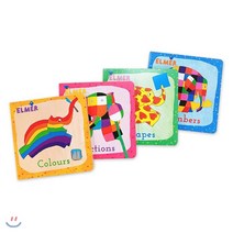 우리 아이 첫번째 영단어 컨셉북 4종 세트 (숫자 색깔 행동 모양) : 엘머와 배워요 : Elmer First Concepts 4 Book Set : ...