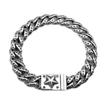 실버925팔찌 남자은팔찌 남성은팔찌 발렌타인 데이 선물로 친구를위한 s 맨 펑크 스타일 타이 레트로 패션 스타 버클