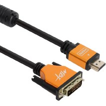 엠비에프 DVI to HDMI 골드 메탈 케이블 MBF-DMHMG018, 1개, 1.8m