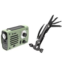 자가발전 라디오 비상 랜턴 미니 손전등 후레쉬 효도, 캠핑세트1