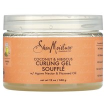 SheaMoisture (시어 모이스처) SheaMoisture 컬링 젤 수플레 코코넛 및 히비스커스 함유 340g(12oz), 5개