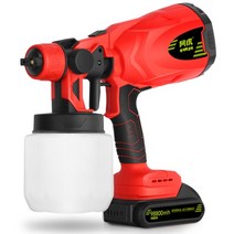 충전식 무선 페인트 스프레이건 전동 분사기 전기 분무기 에어 도색 노즐 후끼 후키, 1개