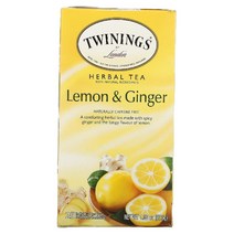 이지몰 Twinings (트와이닝) 허브차 레몬 생강 무카페인 티백 25개입 1.32oz(37.5g) No.46078, 50 개, 레몬   생강
