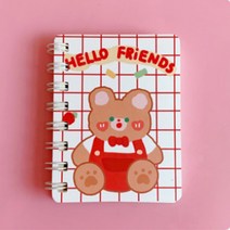 초등학생다이어리 어린이 수첩 작은 노트 귀여운 포켓 수첩, 3. 리본 곰