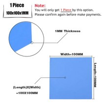 8 개 100x100x0.5mm 1mm 1.5mm 2mm 2.5mm 3mm 4mm 5mm 청색 흰색 녹색 조합 열 패드 냉각 전도성 실리콘, [01] Blue, [05] 8PCS 1.5MM