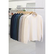 Logan 로건 남자 스톤 캐시 라운드 니트 9color