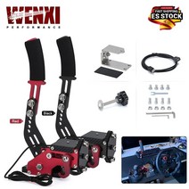 브레이크패드 브레이크부품 14bit pc usb 핸드브레이크 sim 자동차 경주 게임 g25g27g29 t500 스틸 및 알루미늄 랠리 pc windows 흙 랠리에 조정 가능, 장착