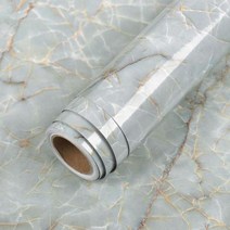 방수 오일 방지 대리석 자체 접착 벽지 비닐 필름 벽 스티커 욕실 침실 주방 찬장 홈 개선, 40cm x 5m, Shiny-CCV