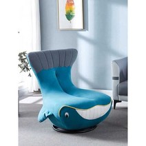 동물 의자 스툴 보조 거실 키즈 패브릭 미니 체어 고래, 핑크 360 회전형 고탄성 스폰지