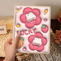 플라워 꽃 독특한 사진첩 특이한 앨범 인생네컷 우정 띠부씰 콜렉트북 초음파 6인치 대용량 가족 아기 폴라로이드 사진 커플 수납앨범, 세로_7인치 200매, 마오와와