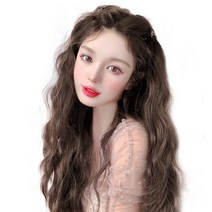 가발위드 붙임머리 웨이브 가발 히피한걸 3피스, 라이트브라운