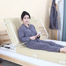 가정용 병상 환자 침대 전동 등받이 접이식 베드 모션, 블루 전동 등받이 스폰지 매트리스