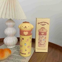 크로스 보더 Sanrio 산리오 원터치 보온보냉 어린이 텀블러 350ml, 옐로우
