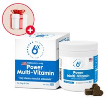 식스스텝 파워 멀티비타민&미네랄 60츄 강아지 고양이 영양제, 단품, 단품