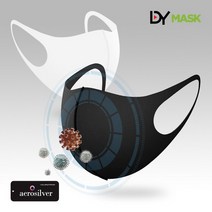 국내생산 특수원단 은 항균 마스크 재사용가능 빨아쓰는 마스크, 01 은마스크 M사이즈 블랙