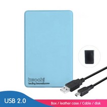 TWOCHI'2TB 1 테라바이트 슈퍼 외장형 하드 디스크 USB2.0 HDD 스토리지 (PC Mac Tablet PS3 PS4 TV 용): 무료 디자인을위한 로고 추가, 파란, 750기가바이트