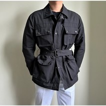 남자 바버 필드자켓 벨티드 야상 헌팅 사파리자켓