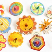 나무팽이_만들기재료_팽이심포함 B6F2, 별님