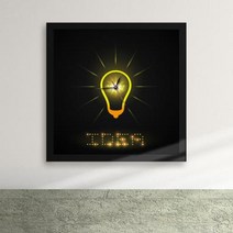 아트박스/꾸밈 iw939-아이디어_액자벽시계, 블랙