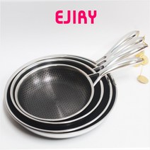 에지리 스텐큐브 통3중(양면) 후라이팬/궁중팬/사이즈선택/인덕션사용가/구매시 사은품증정, 궁중팬28cm