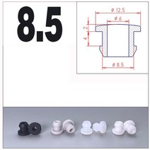 가스켓10pcs 4.5mm-14mm 실리콘 고무 스냅 온 그로멧 홀 플러그 엔드 캡 마개 와이어 케이블 보호 부시 씰, 09 8.5mm_03 Gray