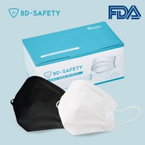 보따리 BD-SAFETY 국산 일회용 마스크 50매 3중필터 흰색, 화이트
