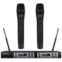 카날스 BK-902N 2채널 핸드 무선마이크 2개 교회 학교 사무실 연설 보컬 공연, 핸드마이크 2개