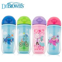 닥터브라운 애니멀 빨대컵 300ml, 핑크