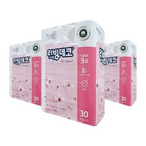 리빙데코 30m 3겹 30롤x1팩~3팩/케이에이치커머스, 30롤x3팩