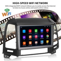 9in 자동차 네비게이터 GPS 키트 WIFI 4.0 안드로이드 현대 산타페 IX45 ‑, [01] 1 and 16G