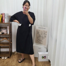 링클프리 포켓단추 빅사이즈원피스