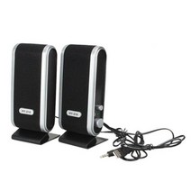 컴퓨터 스피커 사운드바 Usb 전원 스테레오 3.5mm 데스크탑 Pc 노트북 게임 홈 시어터 사운드 박스 서브 우퍼에 대 한 귀 잭 2 개, 검은색