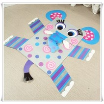 탑키드 종이공작 잼있는 손인형만들기 알록이코끼리