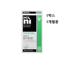 일동제약 남성 종합 멀티비타민 앤 미네랄 올인원 이뮨 zma 아연 마그네슘 비타민b6 홍삼 마카 토마토 비오틴 고함량 40대 50대 60대 중년 실버 포맨 추천 식약처 식약청 인증, 1box 1개월분 남성용, 민쓰네가게 1box당 1000mg X 60정