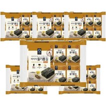 청정원 아침메뉴추천 바사삭 들기름 재래김 도시락 김 반찬 맛있는 어린이간식 간단한요리 간편식 4g 16봉 6개, 46세트