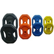 머슬칸 경량원판 칼라원판 고무원판 국내최저가격 1.25kg 2.5kg 5kg 10kg 17.5kg 20kg, 5kg(2.5kg*2)