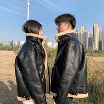 가바바 커플 무스탕 시크한 우리 둘의 가죽자켓 G25396