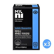 일동제약 눈건강 루테인 지아잔틴 황반색소 눈영양제 마리골드 EPA DHA 헤마토코쿠스 결명자 비타민E 빌베리 직장인 청소년 수험생 눈에좋은 영양제 효능 추천, 60g, 3개