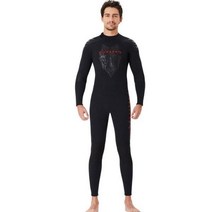 웻슈트 프리다이빙슈트 서핑슈트 3MM Neoprene Wetsuit Men One-Piece Suits Swimwear Keep Warm Surf Scuba Diving Suit, XXL, D330001M-Men Black