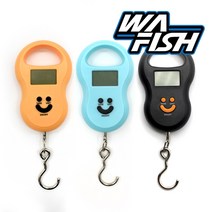 청룡조구 스마일저울 휴대용 손저울 캐리어 낚시 전자저울 물고기 계측용 [건전지 미포함], 01.블랙