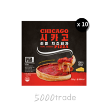 시카고 리얼치즈 피자 치즈듬뿍 간편 냉동피자 355g x 10개입, 리얼 치즈 시카고피자 355g x 10개