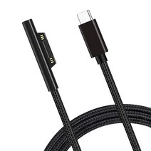 Surface Connect to USB-C 충전 케이블 15V/3A 마이크로소프트 서피스 프로 7/6/5/4/3 서피스 노트북 3/2/1 서피스 고 서피스 북(나일론 우븐, 6FT_TPE