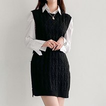 글램디브 할루아 베스트 니트 미니 원피스