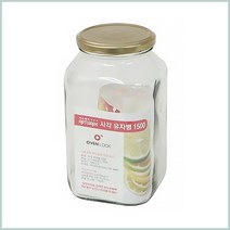 아트웨어 오븐락 사각 유자병 1500ml 레몬청 매실액 과일청병