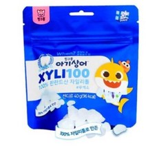 핑크퐁 아기상어 자일리100 핀란드100% 자일리톨, 40g, 1봉