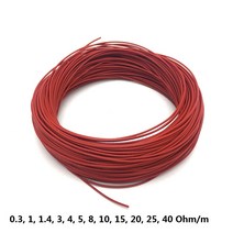 모든 크기 저전압 5V 12V 24V 36V 48V 전기 DIY 자동차 난방 시트 담요 따뜻한 와이어 불소 플라스틱 난방, 08 20 meters_08 10 Ohm
