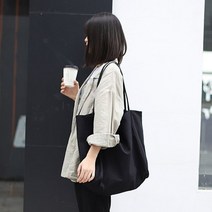 비투리빙 데일리 캔버스 빅 숄더백(블랙) 빅백 천가방