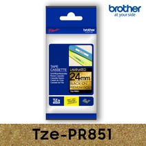 브라더 브라더정품 Tze-PR851_프리미엄골드/블랙24mmx4m 라벨테이프