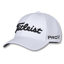 타이틀리스트(Titleist) 골프 모자 투어 스포츠 메쉬캡 스태프 컬렉션, 화이트/블랙